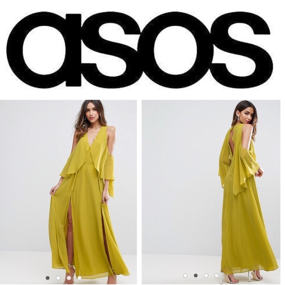 ASOS Dresses & Skirts - ASOS Drape Cold Shoulder Maxi Dress